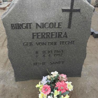 FERREIRA Birgit Nicole nee VON DER FECHT 1963-1992