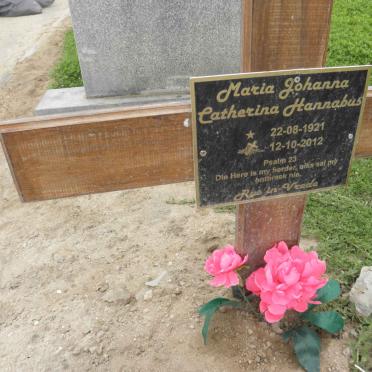 HANNABUS Maria Johanna Catherina 1921-2012