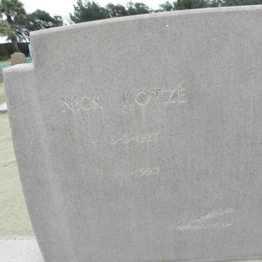 KOTZE Nick 1927-1990