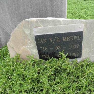 MERWE Jan, v.d. 1937-1999
