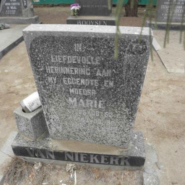 NIEKERK Marie, van 1952-1982