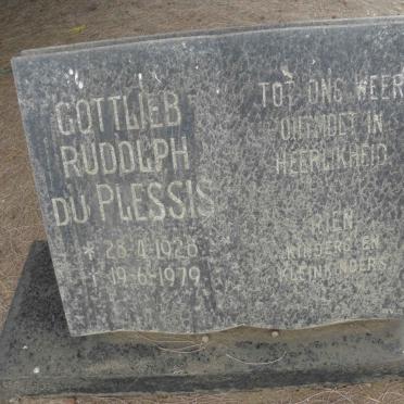 PLESSIS Gottlieb Rudolph, du 1928-1979