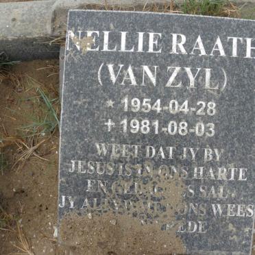 RAATH Nellie nee VAN ZYL 1954-1981