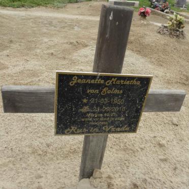 SOLMS Jeanette Marietha, von 1950-2010