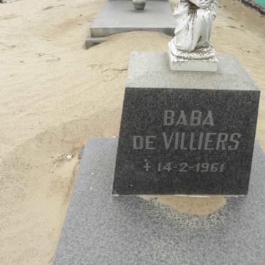 VILLIERS Baba, de -1961