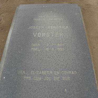 VORSTER Joseph Hendrick 1939-1990