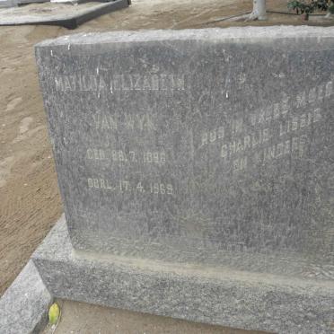 WYK Matilda Elizabeth, van 1896-1969