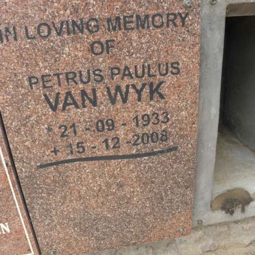 WYK Petrus Paulus, van 1933-2008
