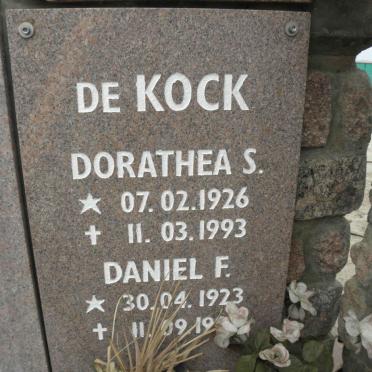 KOCK Daniel F. 1923- &amp; Dorathea S.1926-1993 