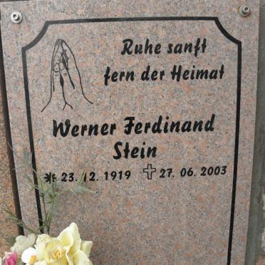 STEIN Werner Ferdinand 1919-2003