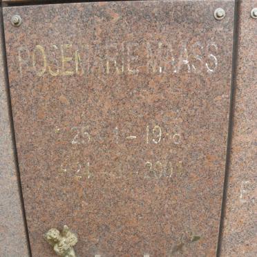 MAASS Rosemarie 1938-2001