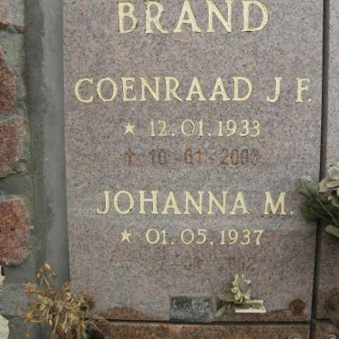 BRAND Coenraad J.F. 1933-2003 &amp; Johanna M. 1937-