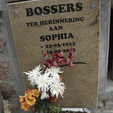 BOSSERS Sophia 1933-2012