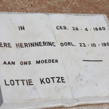 KOTZE Lottie 1880-1957