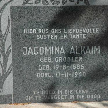 ALKAIM Jacomina nee GROBLER 1885-1940
