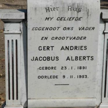 ALBERTS Gert Andries Jacobus 1891-1953