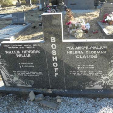 BOSHOFF Willem Hendrik 1936-1999 &amp; Helena Clodiana CLAUDE 1942-1994