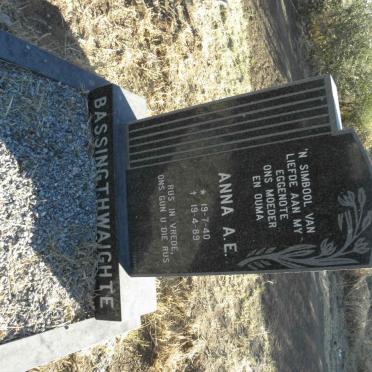 BASSINGTHWAIGHTE Anna A.E. 1940-1989