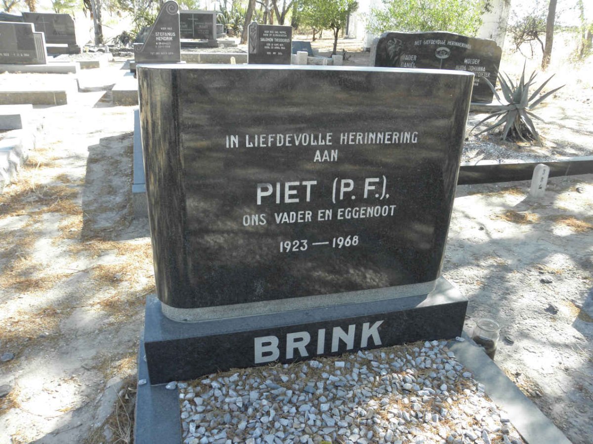 BRINK P.F. 1923-1968