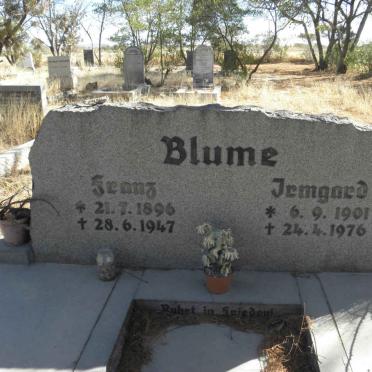 BLUME Franz 1896-1947 &amp; Irmgard 1901-1976
