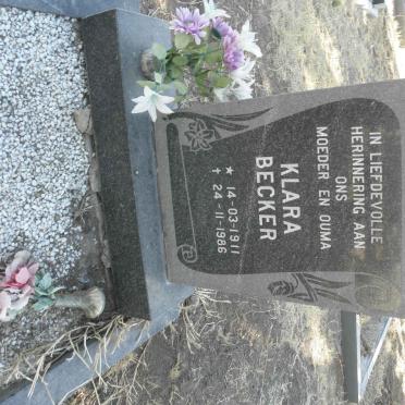 BECKER Klara 1911-1986