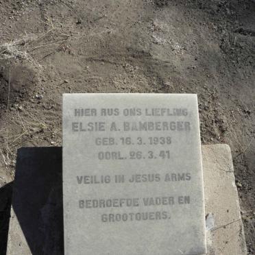 BAMBERGER Elsie A. 1938-1941