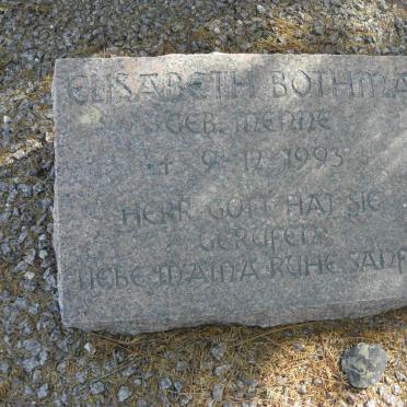 BOTHMA Elisabeth nee MENNE -1993