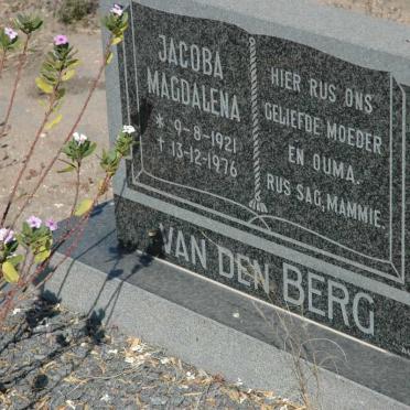 BERG Jacoba Magdalena, van den 1921-1976