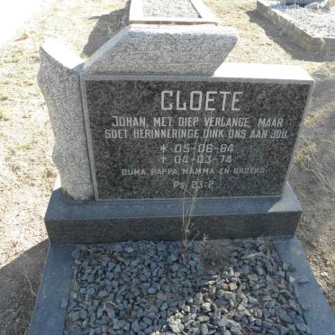 CLOETE Johan 1964-1974