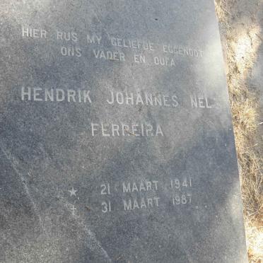 FERREIRA Hendrik Johannes Nel 1941-1987