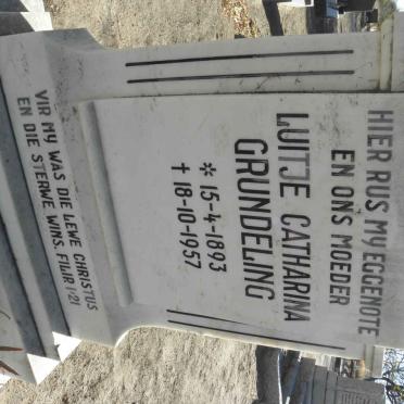 GRUNDELING Frederick 1889-1975 &amp; Luitje Catharina 1893-1957