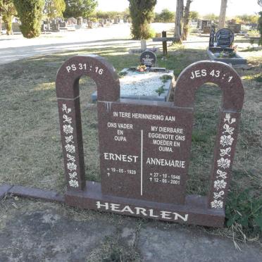 HEARLEN Ernest 1929- &amp; Annemarie 1946-2001