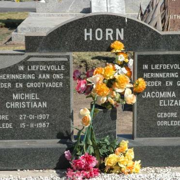 HORN Michiel Christiaan 1907-1987 &amp; Jacomina Gertruida Elizabetha 1908-1987