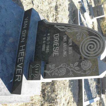 HEEVER Driesie, van den 1945-1982