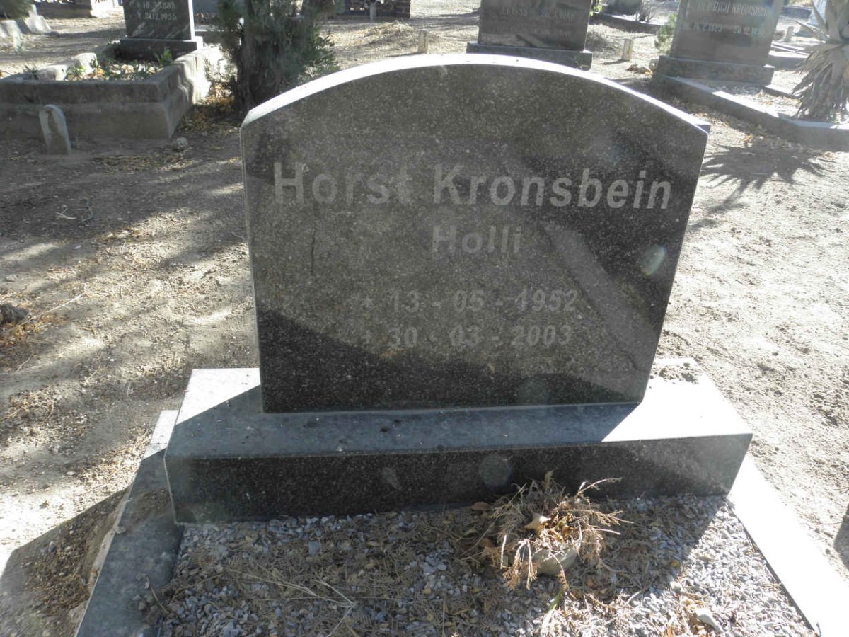 KRONSBEIN Horst 1952-2003