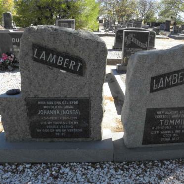 LAMBERT Tommie 1913-1979 &amp; Johanna 1919-2009