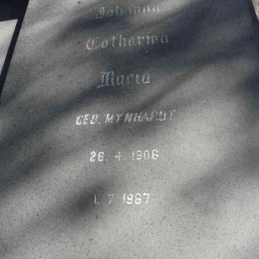 OOSTHUIZEN Pieter Cornelus &amp; Johanna Catharina Maria MYNHARDT 1906-1967