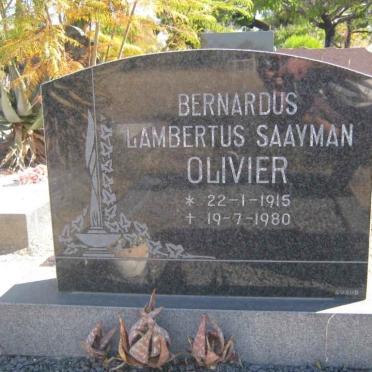 OLIVIER Bernardus Lambertus Saayman 1915-1980
