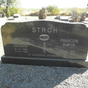 STROH Francois Alwyn 1894-1955 &amp; Catharina Magdalena BESTER 1900-1972