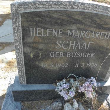 SCHAAF Helene Margarethe nee BOSIGER 1902-1936