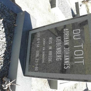 TOIT Adriaan Johannes Liebenberg, du 1954-1980