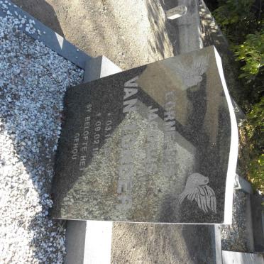 TONDER Cornelius Jacobus, van 1927-1994