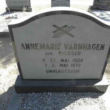 VARNHAGEN Annemarie nee RIEGGER 1928-1972