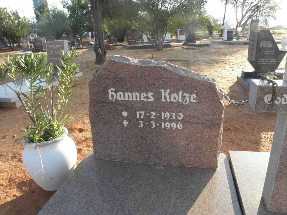 KOTZE Hannes 1930-1996