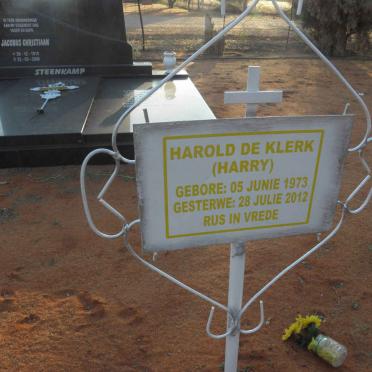 KLERK Harold, de 1973-2012