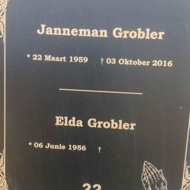 GROBLER Janneman 1959-2016 &amp; Elda 1956 -