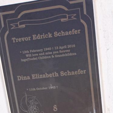 SCHAEFER Trevor Edrick 1940-2016 :: SCHAEFER Dina Elizabeth 1942-