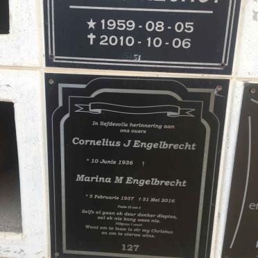 ENGELBRECHT Cornelius J. 1936- &amp; Marina M. 1937-2016