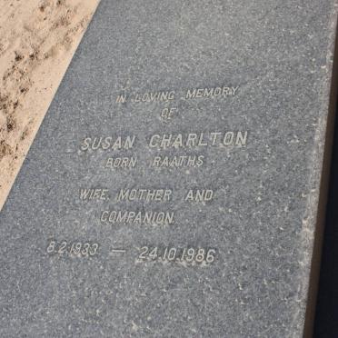 CHARLTON Susan nee RAATHS 1933-1986