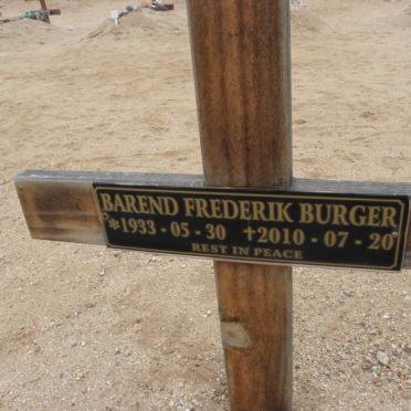 BURGER Barend Frederik 1933-2010